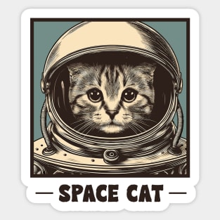 Vintage Cat Astronaut Sticker